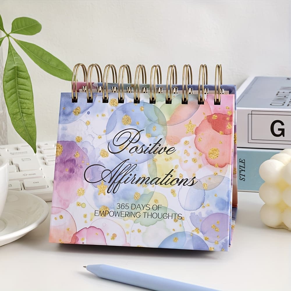 TEMU 365 Days Motivational Calendar Undated Daily Flip Calendar With Inspirational Quotes Positive Affirmations Empowering Cute Office Decor Desk Accessories Perfect Gifts For Women