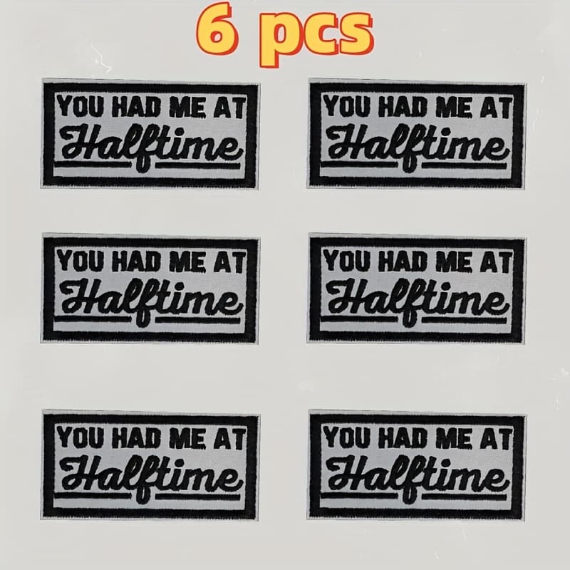 TEMU 6 Iron On Embroidered Patches, 'you Had Me At , ' For Decorating Clothing, Bags, And More Personality And . Perfect Love Trendy, Sporty Styles