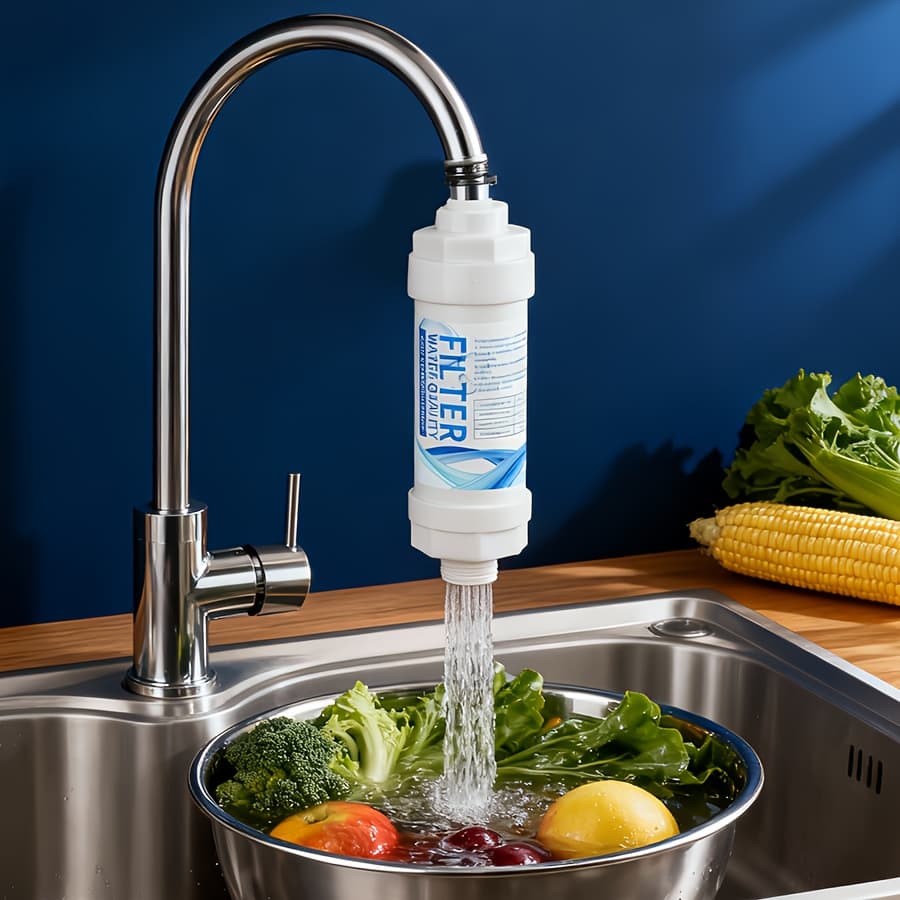 TEMU Kitchen Filter, Pre-filter For Tap Water, Bathroom Shower Water Filter, Washing Machine And Toilet Lid Removal Pp Water Purifier