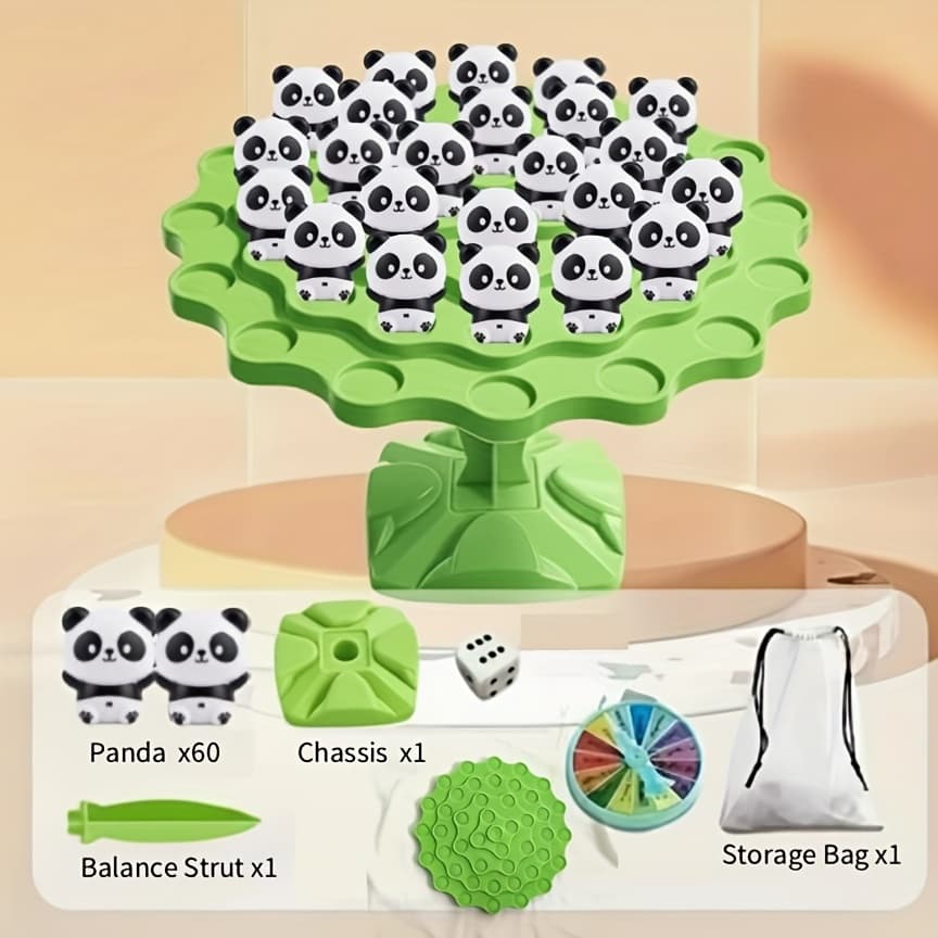 TEMU Panda Balance Game Toy For 2 Players, A Family Interactive Tabletop Puzzle Game, Perfect For Birthdays, Gifts, Christmas, And Halloween