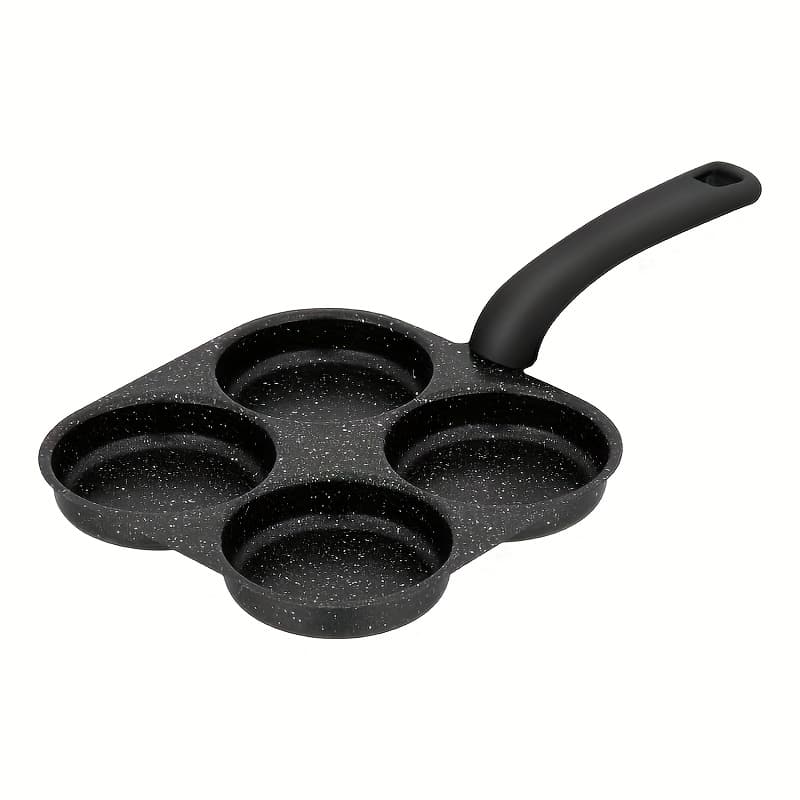 TEMU 4-in- Iron Omelette Pan, Single Handle Frying Pan, Dishwasher Safe, Compatible With Electric Stove, Kitchen Gadgets For Pancakes, , Etc