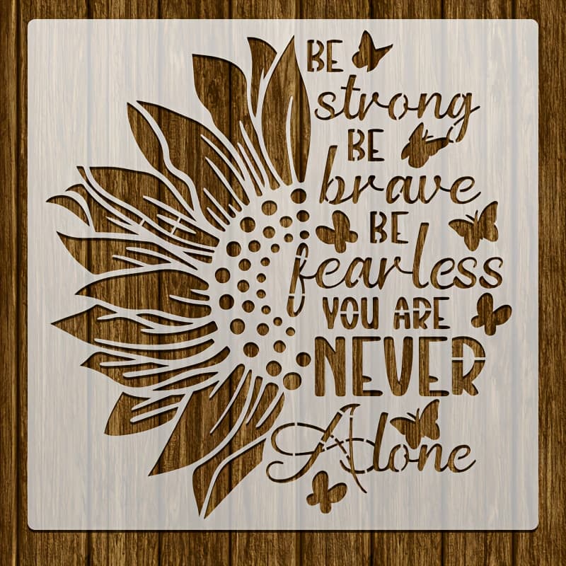 TEMU 1pc Reusable Sunflower Painting Stencil, Suitable For Mesh Weaving, Clothing, Canvas, Drawing Paper, Photo Frames And More