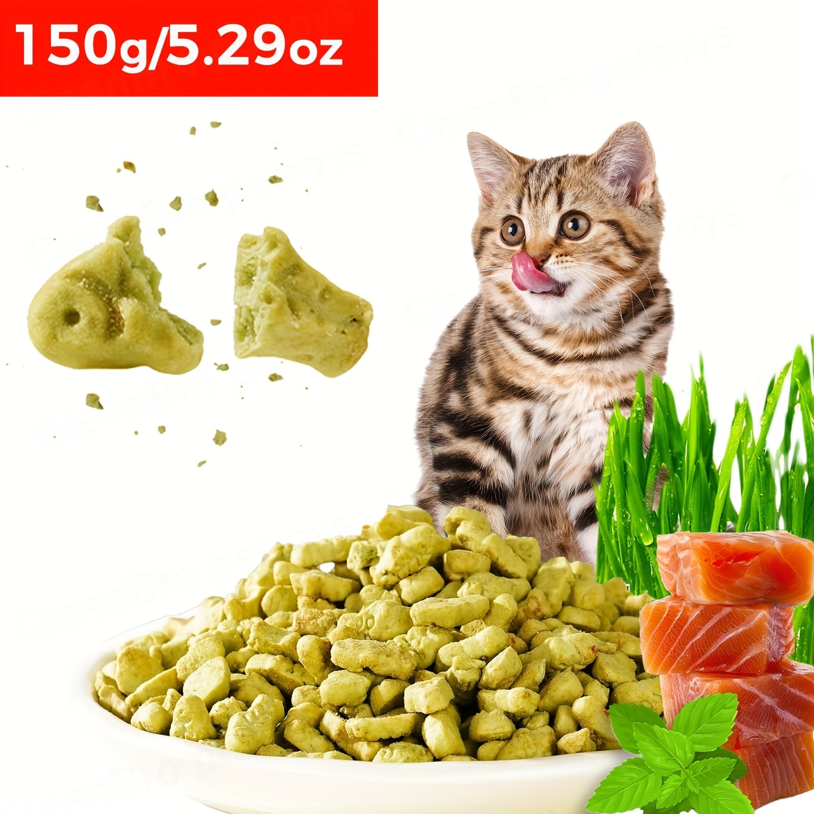 TEMU 150gcatnip Snack Fish Dried Grain Molar Stick Teeth Cleaning Nutrition Fattening Hairball