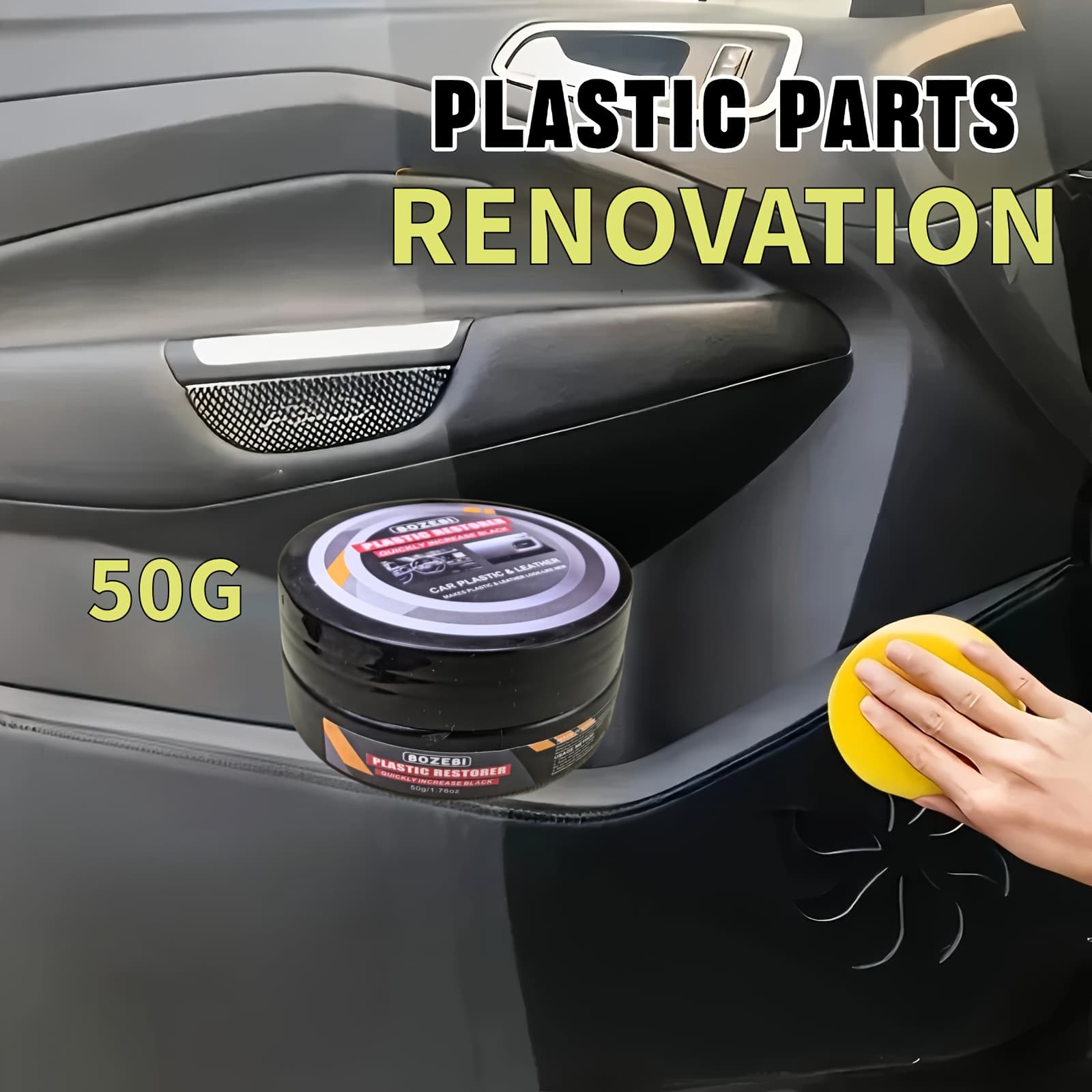 TEMU Versatile Leather And Wax, Dashboard, Seats, Center Console Maintenance, Renovation Agent, Anti-aging Protection, Anti Whitening, Car Seat Cover, Wood Plastic Composite