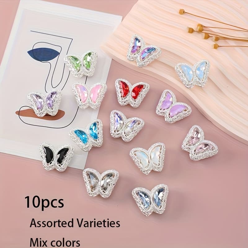 TEMU 10pcs Artificial Crystal Beads For Pens, Fancy Beads For Craft Beadable Pens Jewelry Bracelet Necklace Earrings Keychain Making, Assorted Varieties Mix Colors