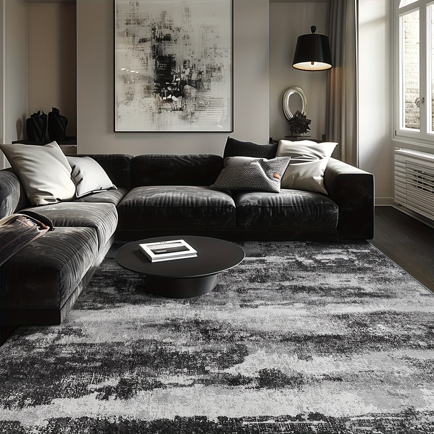 TEMU Area Rugs For Living Room Washable Modern Abstract Soft Large Rugs With Non Slip Backing, Floor Carpet For Dining Room
