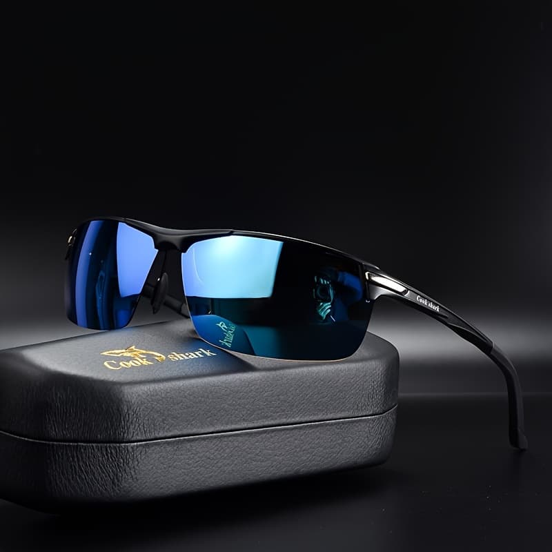 TEMU High-definition Polarized Sunglasses For Driving, Sun Protection, Uv Blocking, Outdoor Use, Hiking, And Fishing, Designed For Men