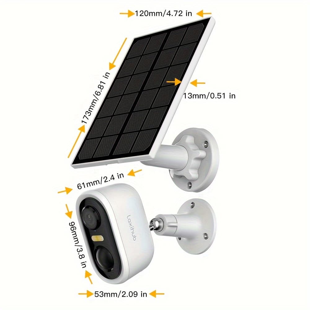 TEMU Wireless Outdoor Security Camera With Color Night Vision, 2-way Audio, Motion Detection, Ip65,, Compatible For Alexa, Wall-mountable Outdoor Camera With Removable Panel