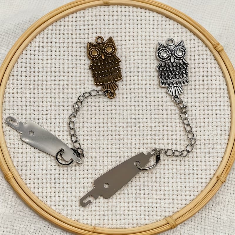 TEMU 2pcs Owl Needle Minder Magnetic Needle Keeper For Cross Stitch Embroidery Sewing Needle And Pin Holders | Magnetic Needle Nanny | Needlework Additions | Decorative Needle Holder