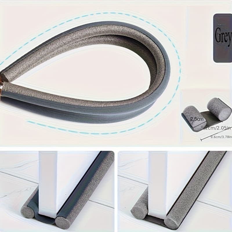 TEMU An Adjustable Door Draft Strip With A Flexible Anti-slip Bottom Seal, Suitable For Doors, Windows, Bathroom Glass , Garages. Durable And .