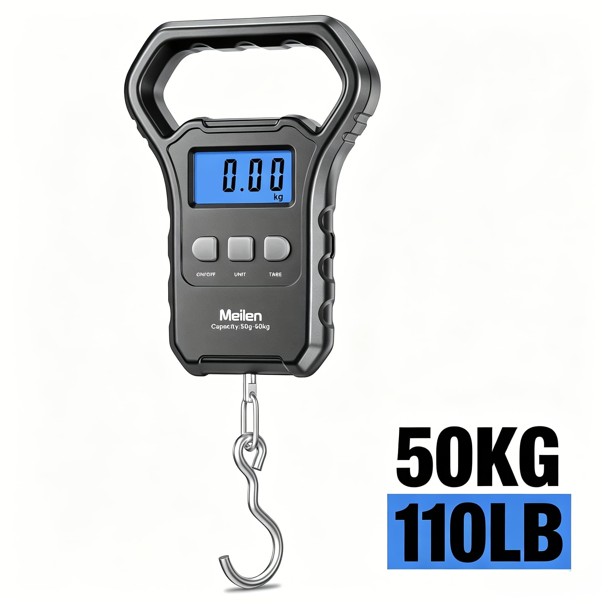 TEMU Handheld Luggage Scale 50kg/110lb Precision Electronic Hook Scale Mini Portable Travel Weighing
