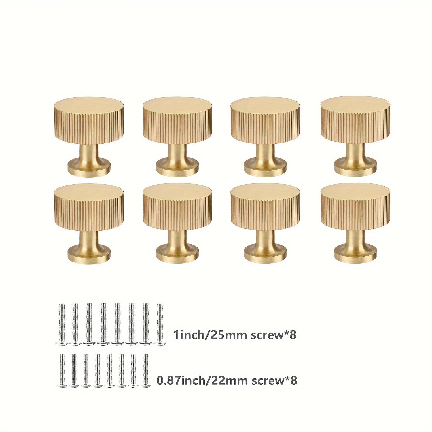 TEMU 4pcs/6pcs/8pcs Solid Brass Cabinet Knobs Pulls Cabinet Drawer Dresser Golden Knobs Modern Handles Knobs(1.1"x1.1"/28mmx28mm), Kitschens , Kitchen Decor