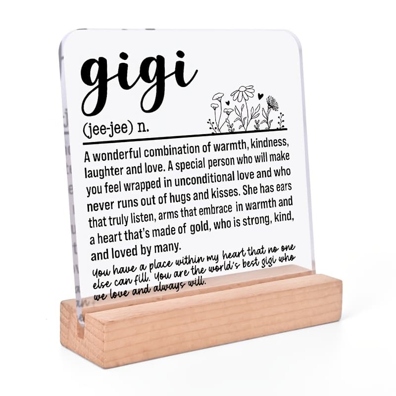 TEMU 2d Flat, Gifts For Grandma Birthday Unique, Gifts For Grandma From Grandchildren, Gifts, Gifts For From Granddaughter, Grandson Definition Acrylic Plaque Home Desk Signs