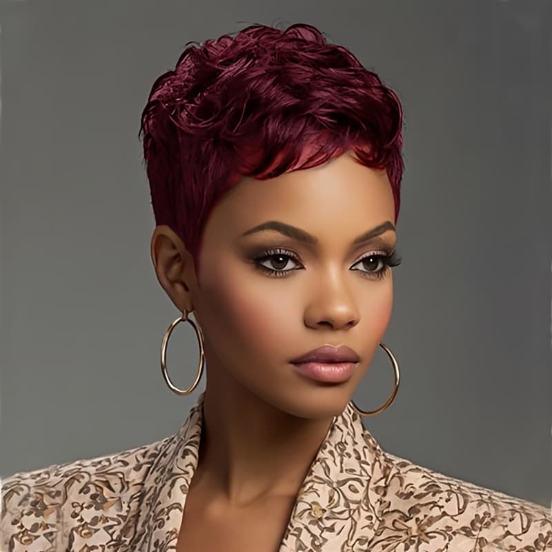 TEMU Short Synthetic Wigs For Women Suitable For Women: -looking Body Cut With Bangs & Layers - Low-maintenance Casual Attire, For, Short Wigs For Casual Or Formal Occasions
