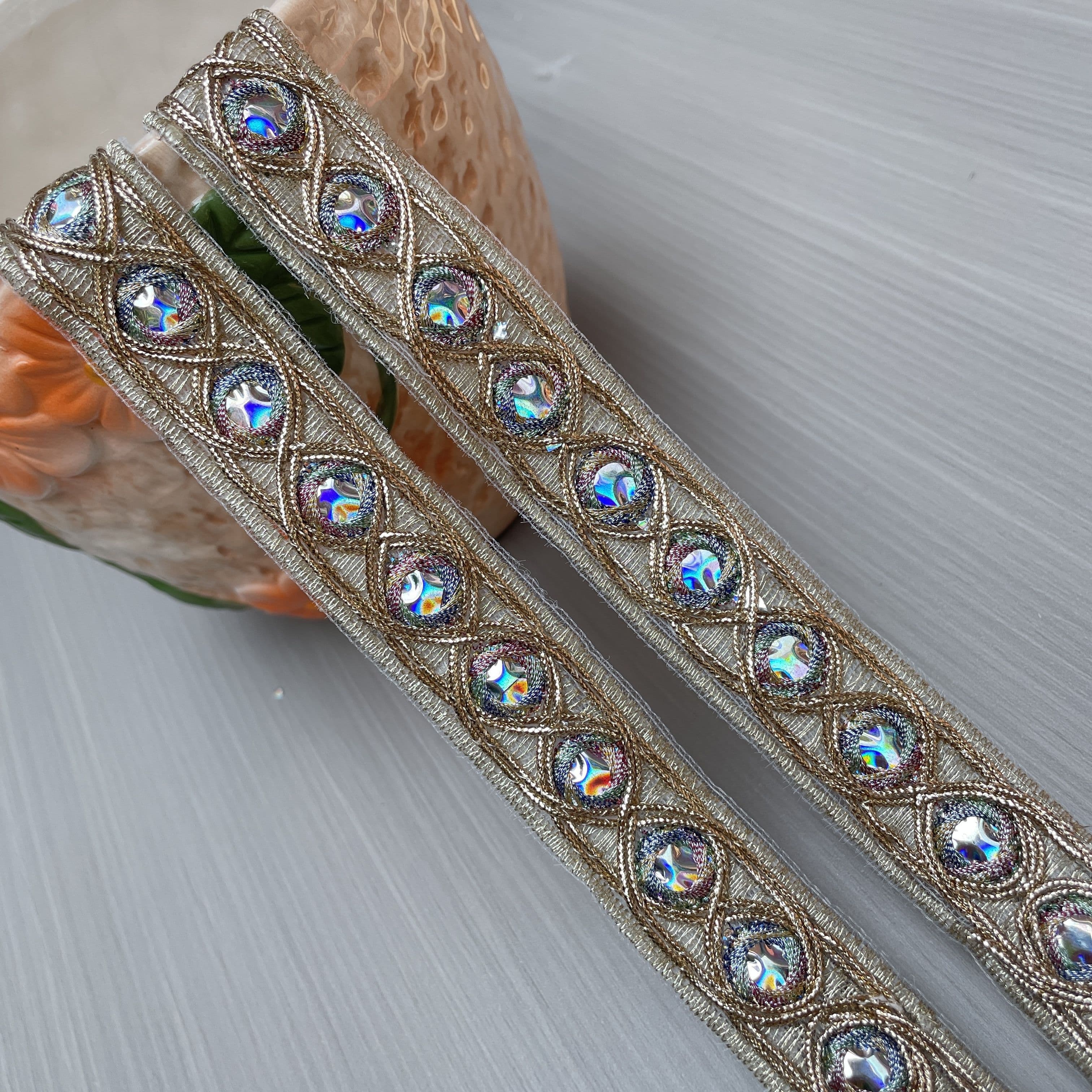TEMU 2 Meters Long, With Each Pack Measuring 2 Centimeters In Width, Featuring Line Lenses, An Embroidered Lace Headdress, And Handmade Curtains, Suitable For Clothing Embellishments