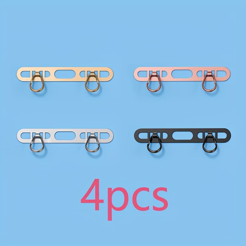 TEMU Set Of 4 Lanyard Clips For Iphone - Sturdy And Anti-loss Phone Holder Featuring -resistant Grip, Ideal For And Theft Prevention Of Iphone Cases