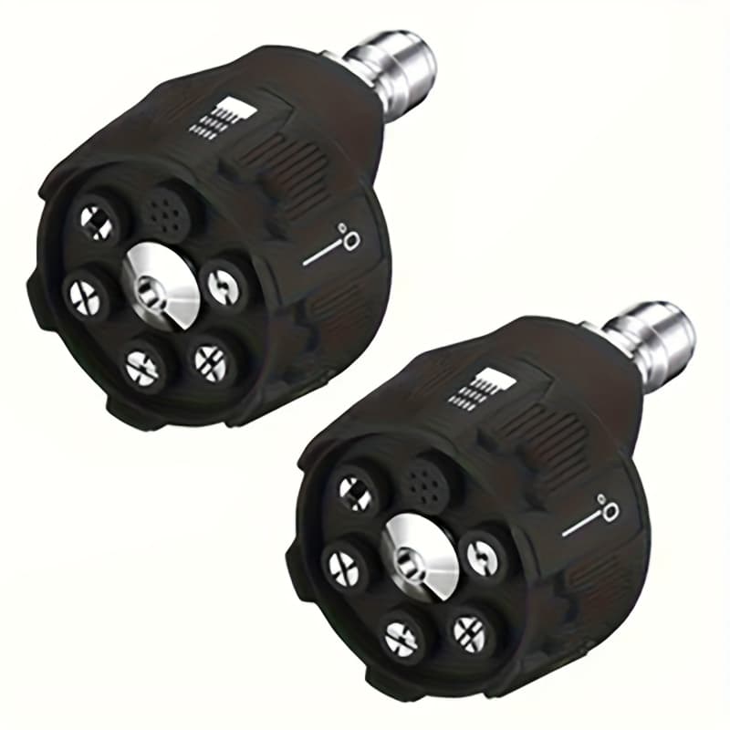 TEMU 2pcs 6-in-1 Pressure Washer Nozzle - 1/ 4 Inch Quick Change And Adjustable Plug - 4000 Psi High Pressure Washer Nozzle