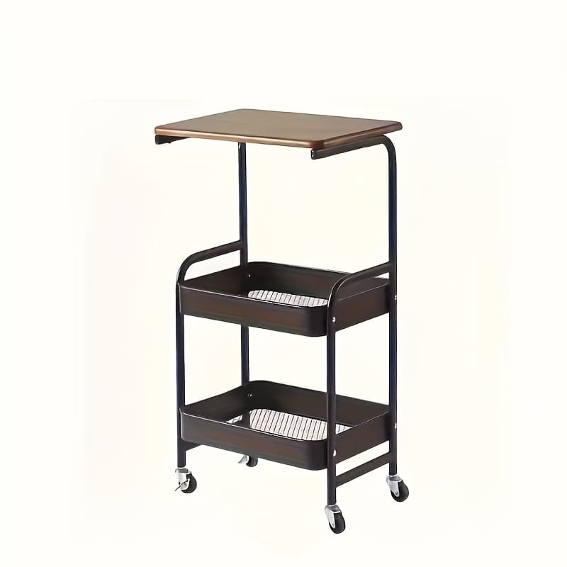 TEMU 3-tier Heavy-duty Metal Rolling Kitchen Cart With 3-tier Shelves, Mobile Storage Cart Suitable For Small Spaces, Assembly, Space-saving For Pantry, Apartment, - Sturdy Multi- Cart