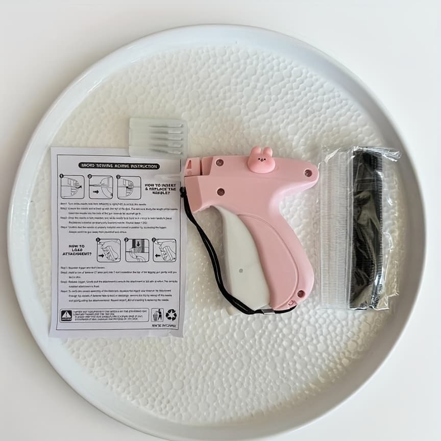 TEMU 1pc Quick Clothing Fixer, Speedy Tagging Gun For Clothes, Handheld Tag Gun With 5 Needles And 1000pcs Barbs Hang Price Fabric Garment Label