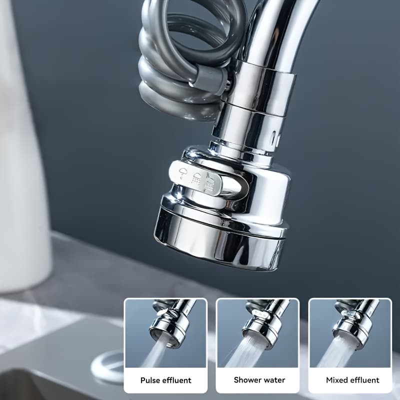 TEMU A Handy Gadget With For Pulling And Stretching The Faucet, Increasing Water Pressure And Preventing Splashing, Suitable For Kitchen And Bathroom Use.