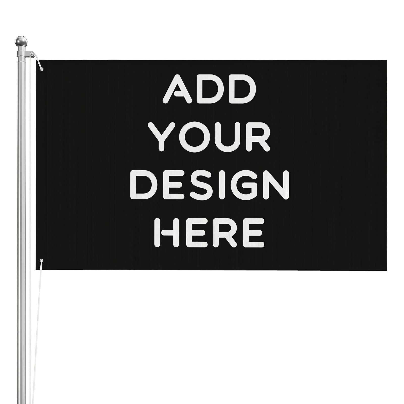 TEMU Customizable Hd/uhd Double-sided Polyester Flag For Indoor And Outdoor Use, With Your Own Logo/design/text, No Electricity Required