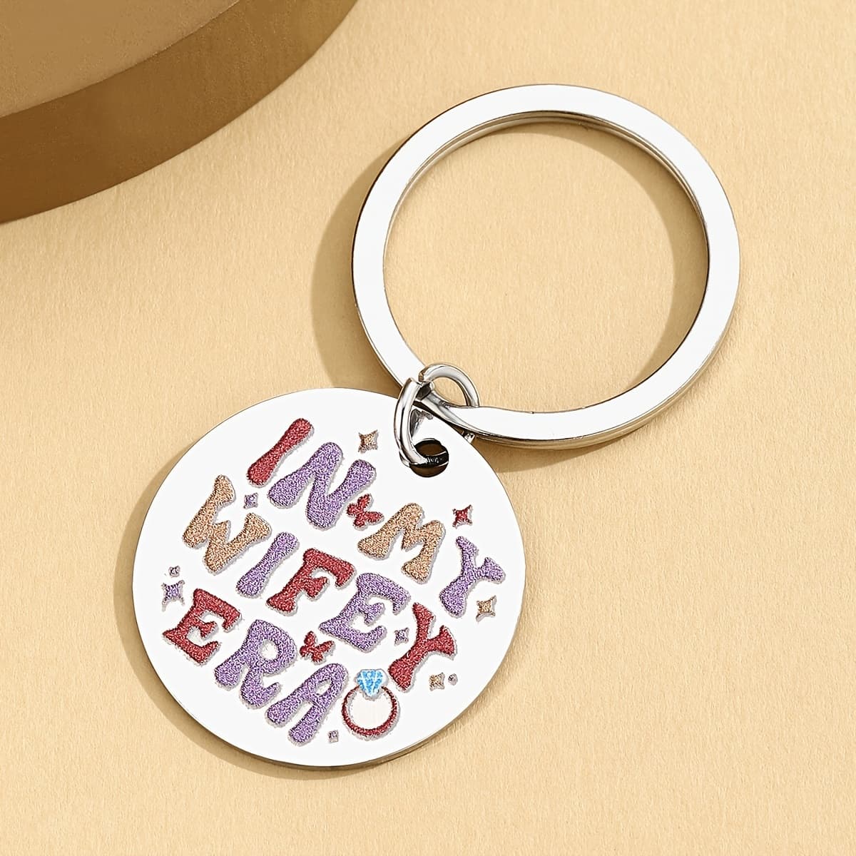 TEMU Bridal Shower Gifts Bachelorette Wedding Engasynthetic Gemstoneent Gifts For Couples Bride Gift For Her Bachelorette Party Decorations - In My Wifey Era Keychain