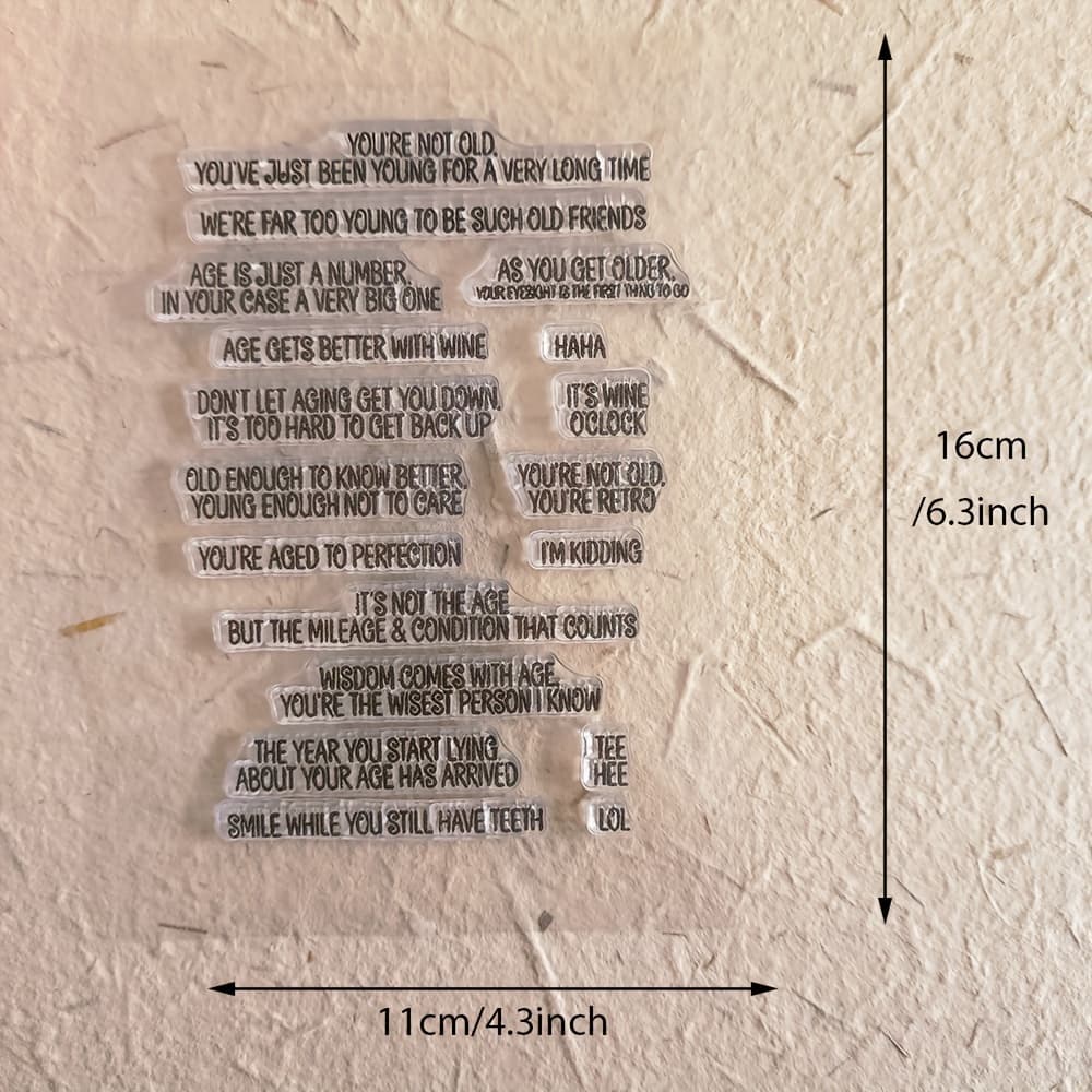 TEMU English Sentence Card Stamp Clear Stamps For Diy Scrapbooking Card Making Album Decorative Silicone Seal Craft Rubber Stamp