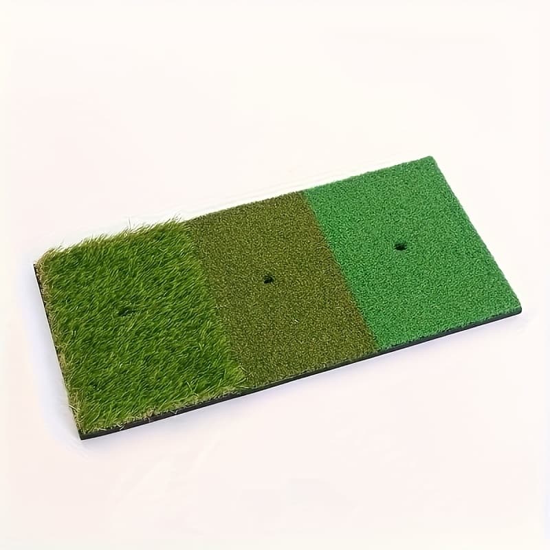 TEMU 30 X 60cm 3-in-1 Golf Hitting Mat Tricolor Grass Practice Pad Indoor Outdoor Golf Training Supplies With Ball And Tees