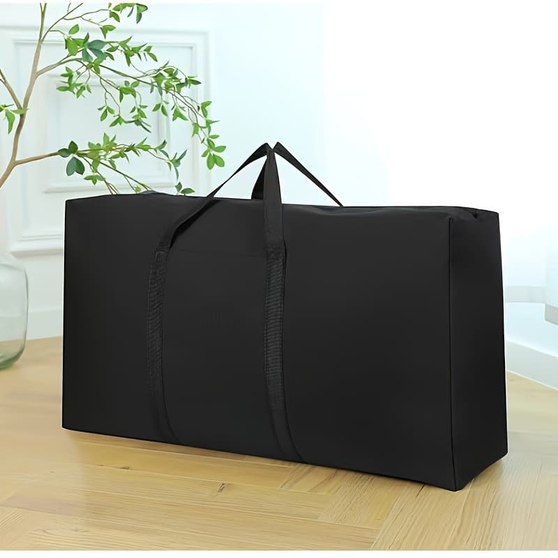 TEMU 1pc Extra Large Durable Storage Bag, Oxford Cloth, With Double Zipper And Reinforced Handles, For Moving, Travel, And Dorm Use