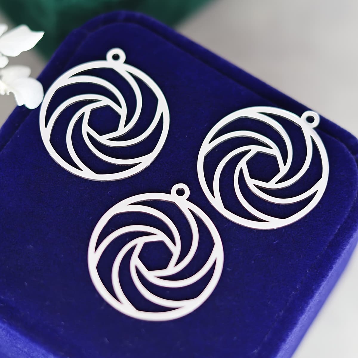 TEMU 3pcs Camera Lens Line Stainless Steel Pendant Charms For Jewelry Making Necklace Earrings Women Diy Supplies