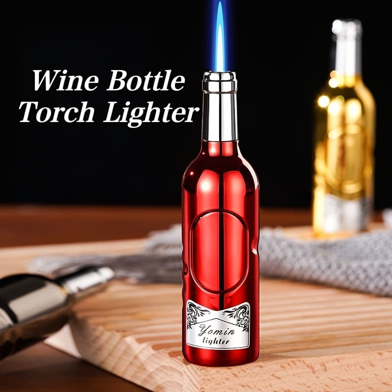 TEMU (butane Not Included) Wine . Lighter For Boys And Girls Gift. Portable Lighter Perfect Suitable For Outdoor, Indoor, Bbq, Candle. Windproof Lighter.weird Lighter