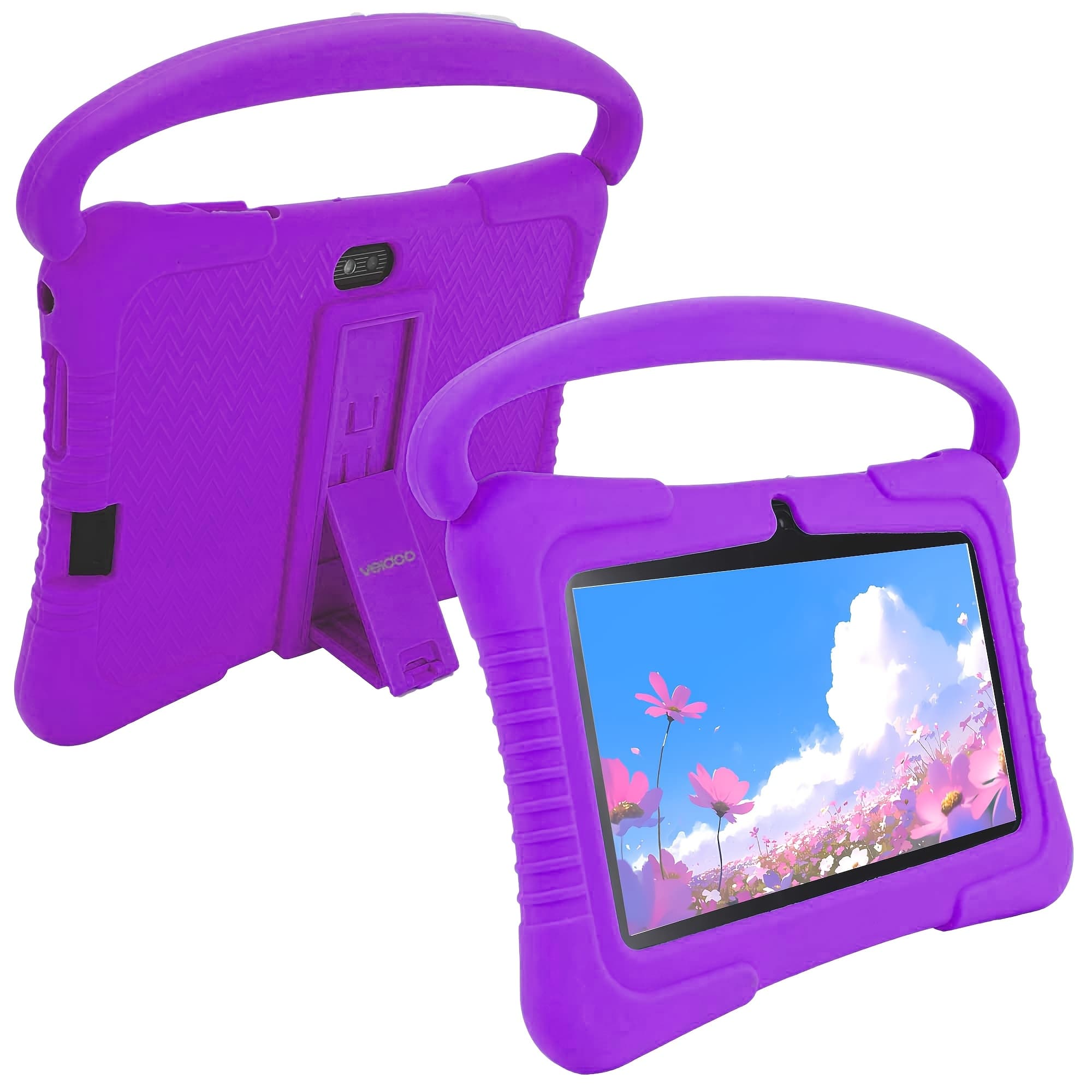 TEMU Veidoo, 7 Inch Kids Tablet, 2gb +32gb Rom, Screen, Wifi, Dual Camera, Educational Games, App, Tablet, Tablet With Silicone Cover (pink)
