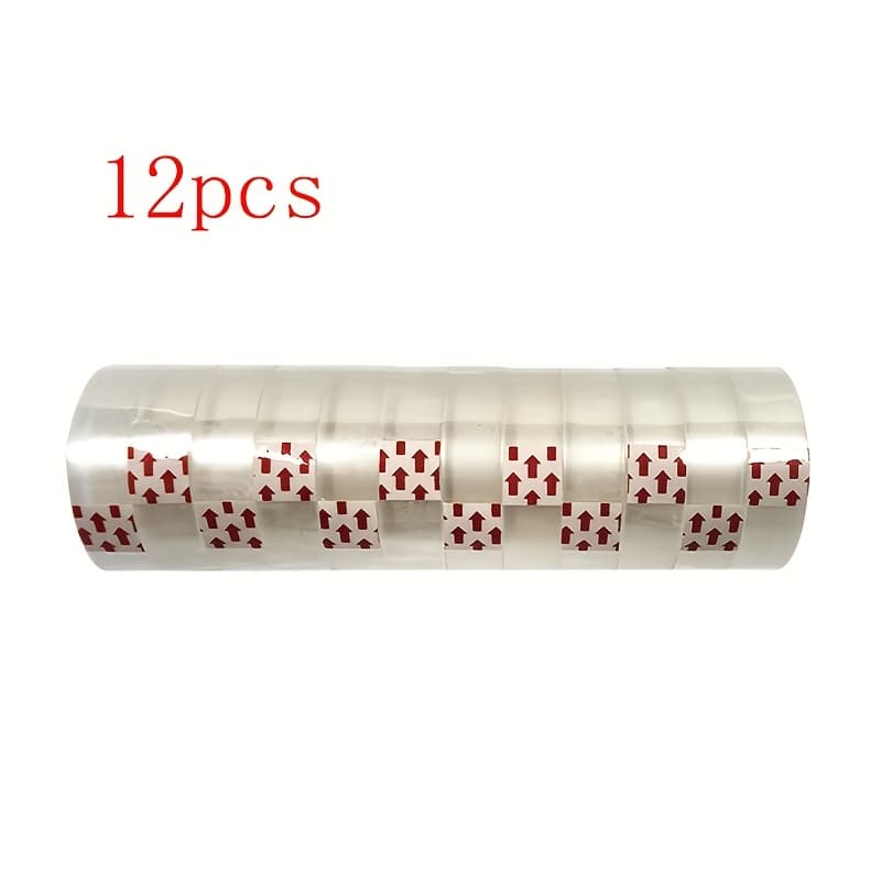 TEMU Multipurpose Clear Tape 12 Rolls, 1.2cm Wide - For Packages, Moving Boxes, Office, Crafts And Gift Wrap