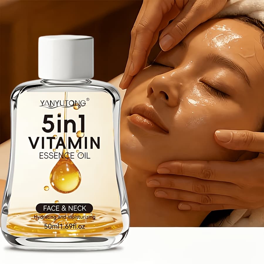 TEMU Vitamin E Essential Oil – Natural Multi-plant Extract, Face And Neck Massage Oil, Massage Skin Care Serum, And Hydrating, Firming And Nourishing Lightweight Formula. , Firming And Lifting
