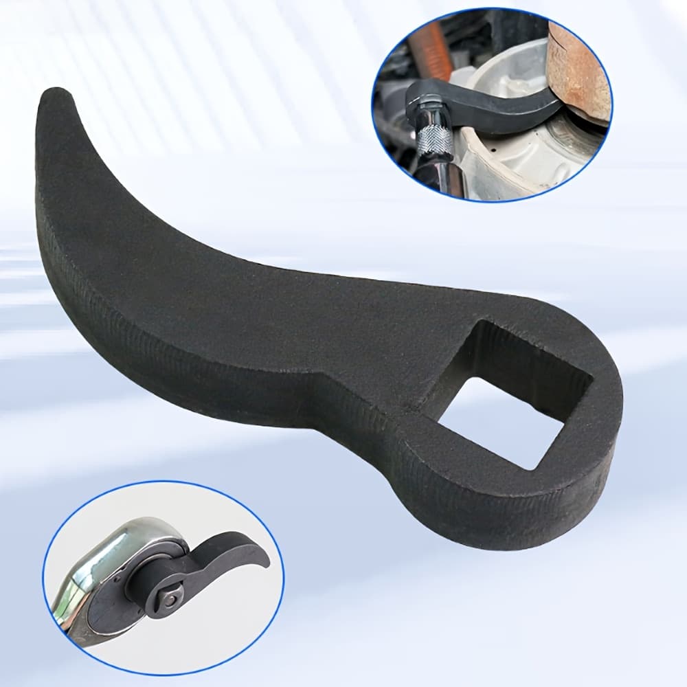 TEMU 1pc Adjustable Angle Bull Horn Pry Bar Adapter Head Tool | Carbon Steel, For 1/2 Ratchet Open-end Wrench, Half Shaft Drive Shaft Disassembly Tool