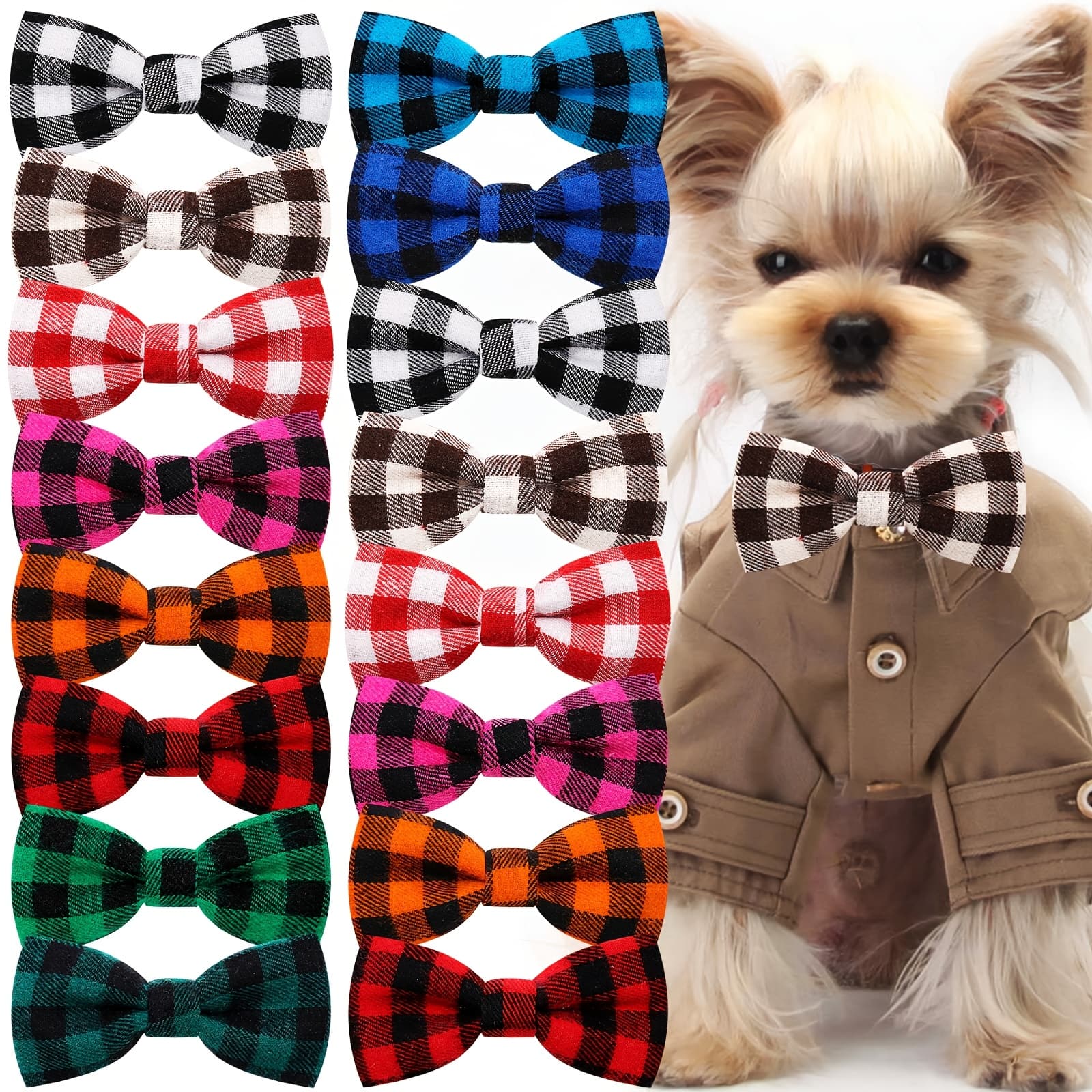 TEMU 10pcs Bulk Dog Collar Bowtie Sliding Pet Dog Bow Collar For Small Bow Tie Dogs Pets Grooming Dog Accessories