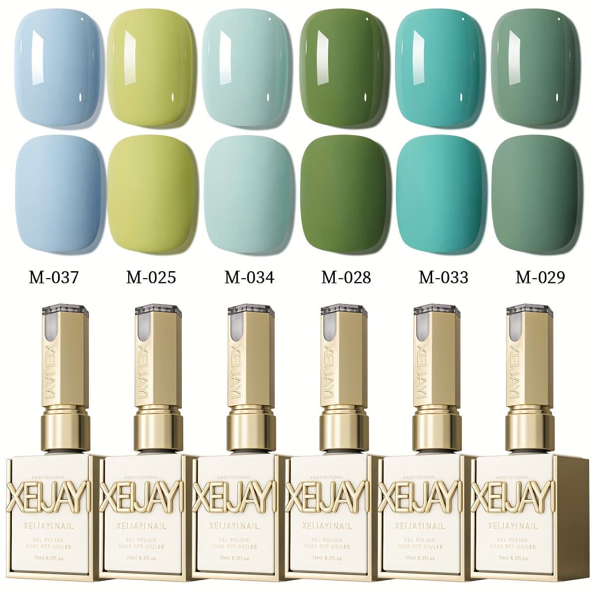 TEMU Set Of 6pcs Of 15ml Gel Nail Polish, Semi-permanent Gel Polish Kits, Perfect For Manicure. Soak Off Led Nail Art For , An Ideal Gift For Women
