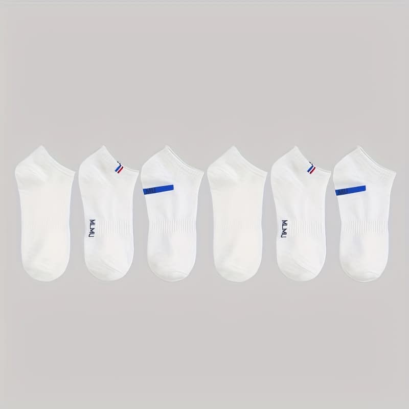 TEMU 6 Pairs Men's New Comfortable Durable Solid Color Summer Short Socks