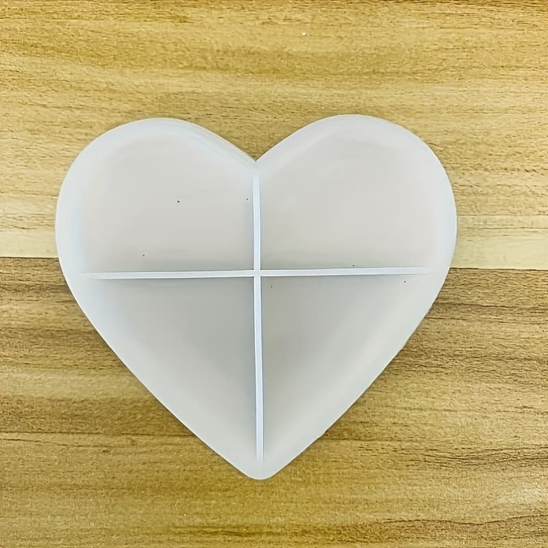 TEMU Silicone Mold For A Heart-shaped Dish, Diy Projects, Love-themed Storage, Candle Trays, And Resin Casting.