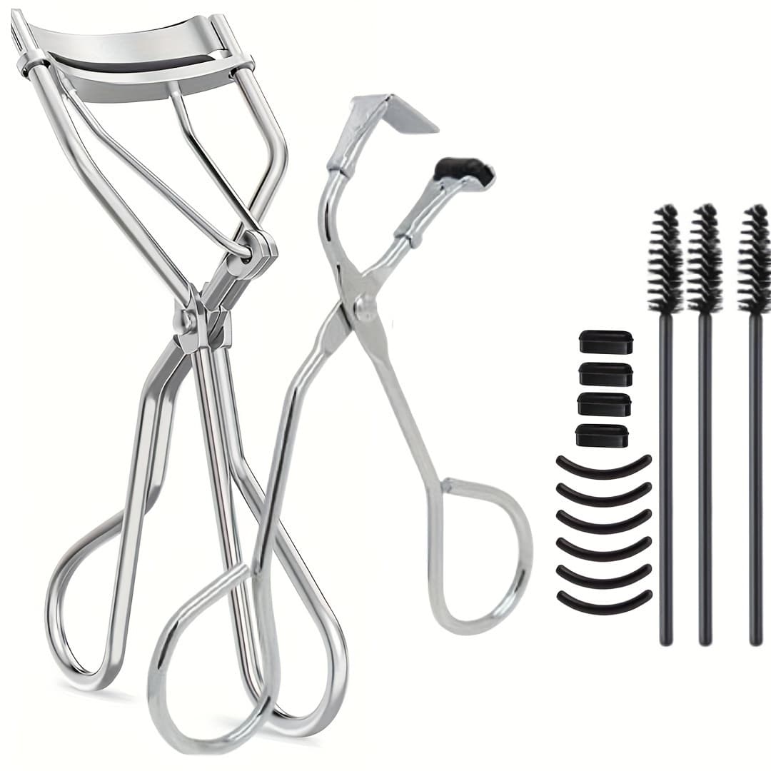 TEMU Eyelash Curler Set With Regular And Mini Precision Eyelash Curlers, Partial Eyelash Curler With Useful Gift Of Separating Comb Extra Filling Pad With Disposable