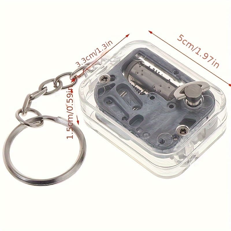TEMU 1pc Music Box Diy Mechanical Metal Music Boxes Keychain Gift, Musical Keepsake, Present, , Compact Size, Precision Engineering, Handcrafted Box, , Musical Keychain, Craft Enthusiasts, Gift