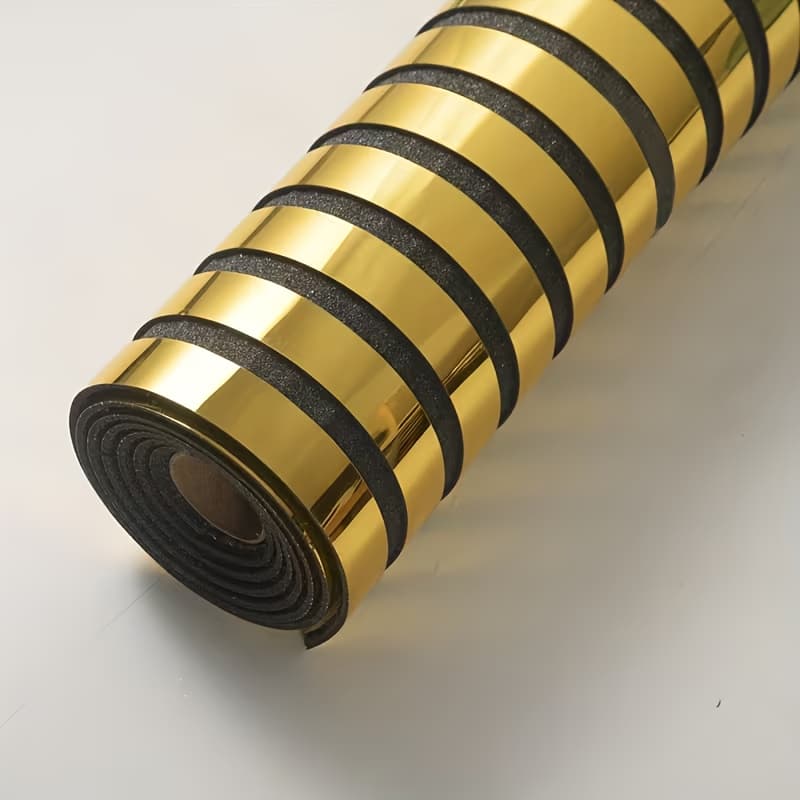 TEMU 1 Roll Luxury Mirror End 3d Wallpaper - Self Adhesive Wallpaper - Peel And Stick Wallpaper Rolls With And Vertical Stripes, Thick Pvc Vinyl Film For Tv, Sofa