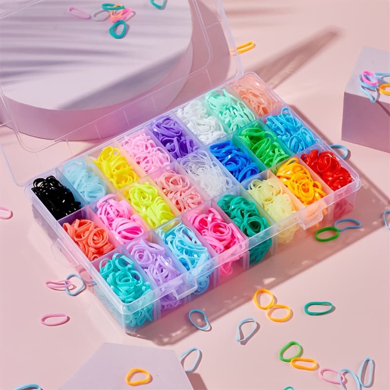 TEMU 24-compartment Storage Box For Colorful Hair Ties In For Hairstyles