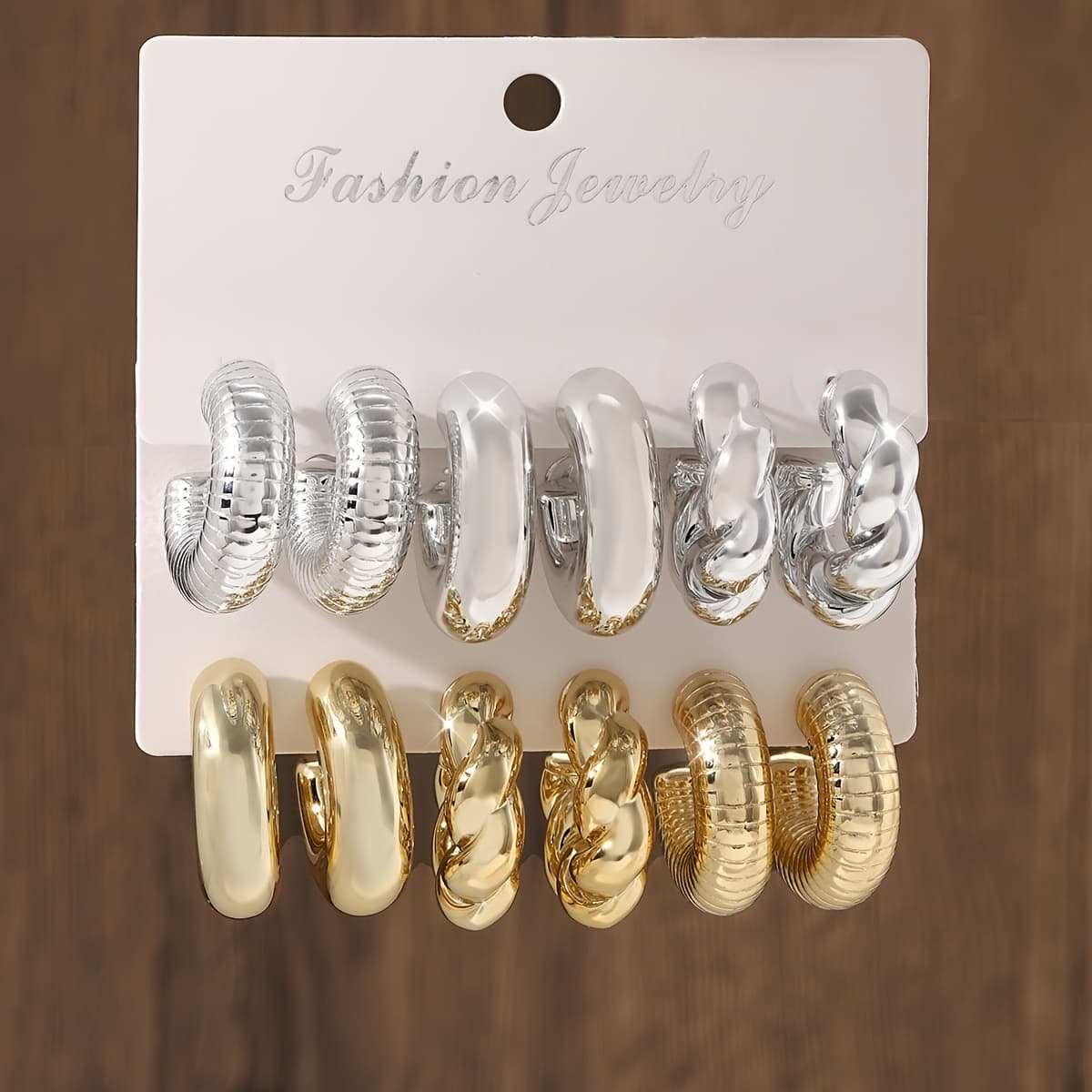 TEMU 12pcs Two- Women's Fashion Hoop Earring Set, Elegant And Style Earrings, Holiday Gift