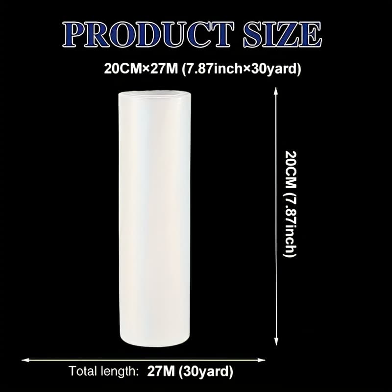 TEMU 1 Roll Water Soluble For Embroidery Mask, 7.87 X 30 Yards, Transparent Washable Embroidery For Machine Embroidery And Hand Sewing