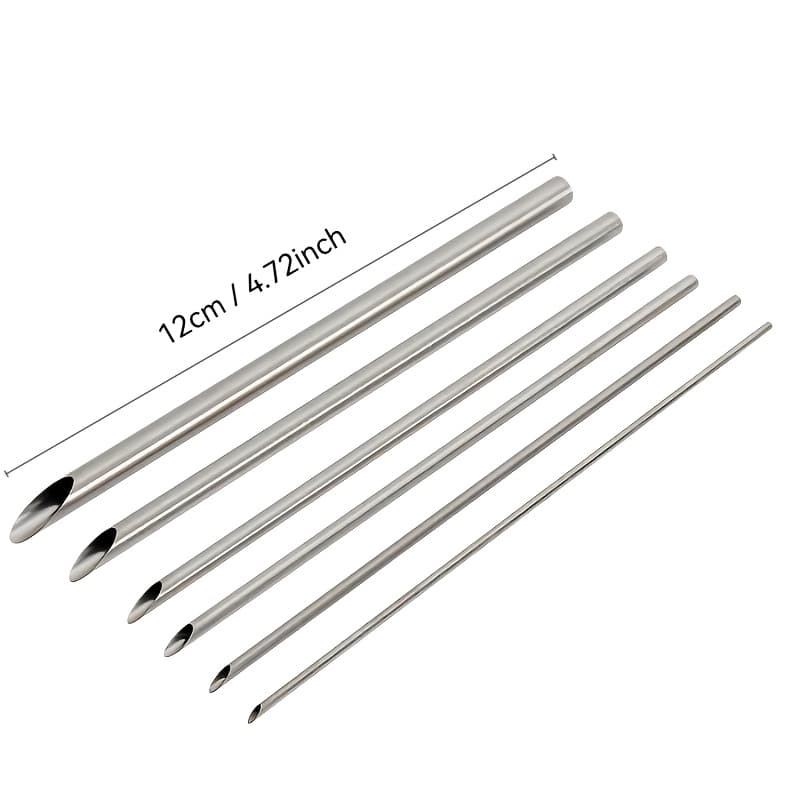 TEMU 6pcs Pottery Clay Hole Punch Set, Stainless Steel Needle Punch Sculpting Tools, Clay Polymer Clay Drilling Tool Kit