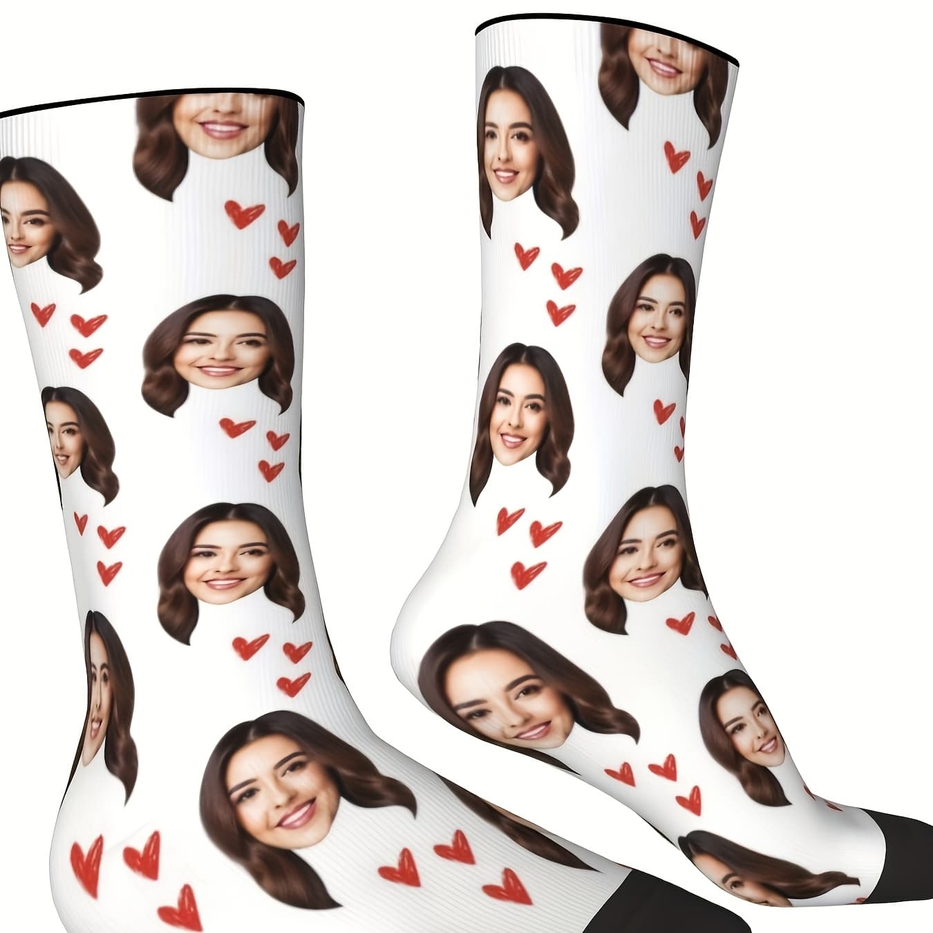 TEMU A Pair Of Personalized Custom Outdoor Sports Trendy Basketball Football Print Socks