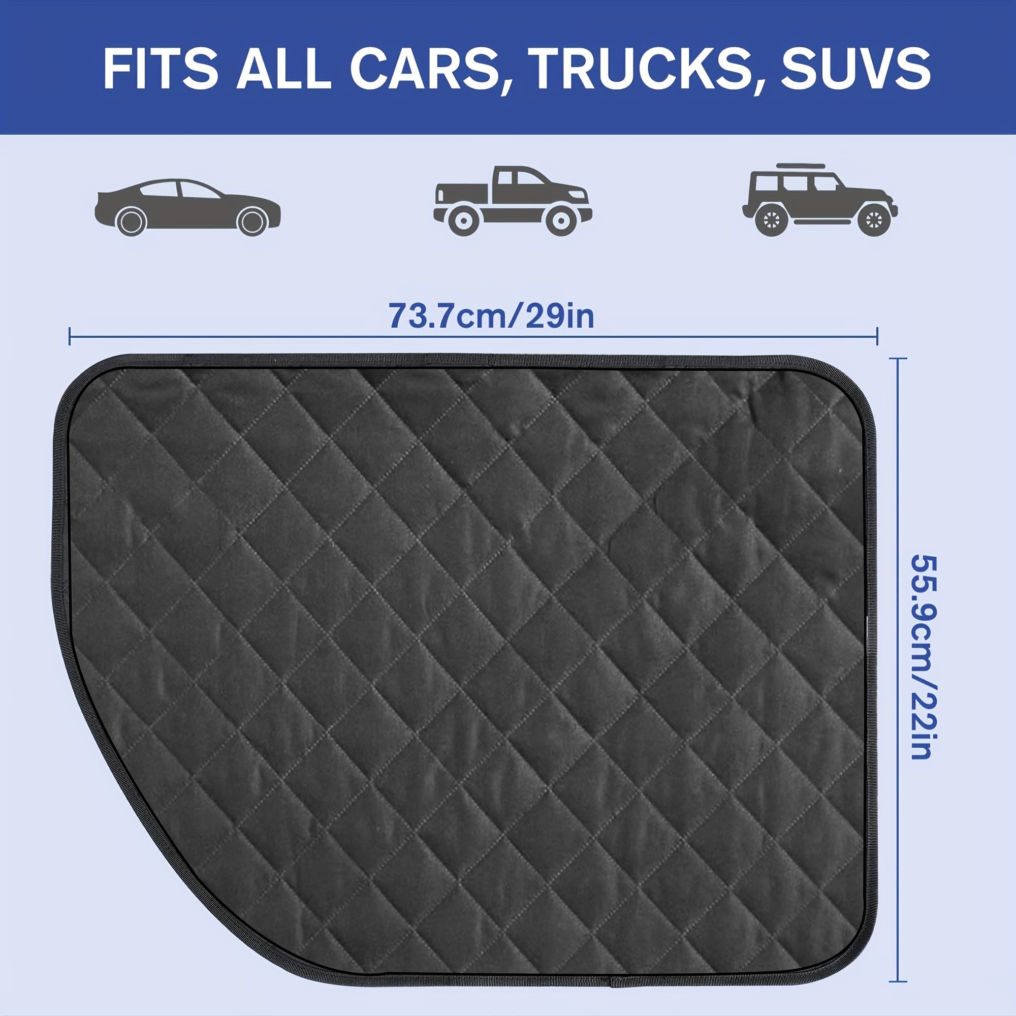 TEMU 2pcs Waterproof Quilted Dog Car Door Protectors, Scratch & Dirt Resistant, , Universal For Cars, Suvs, Trucks
