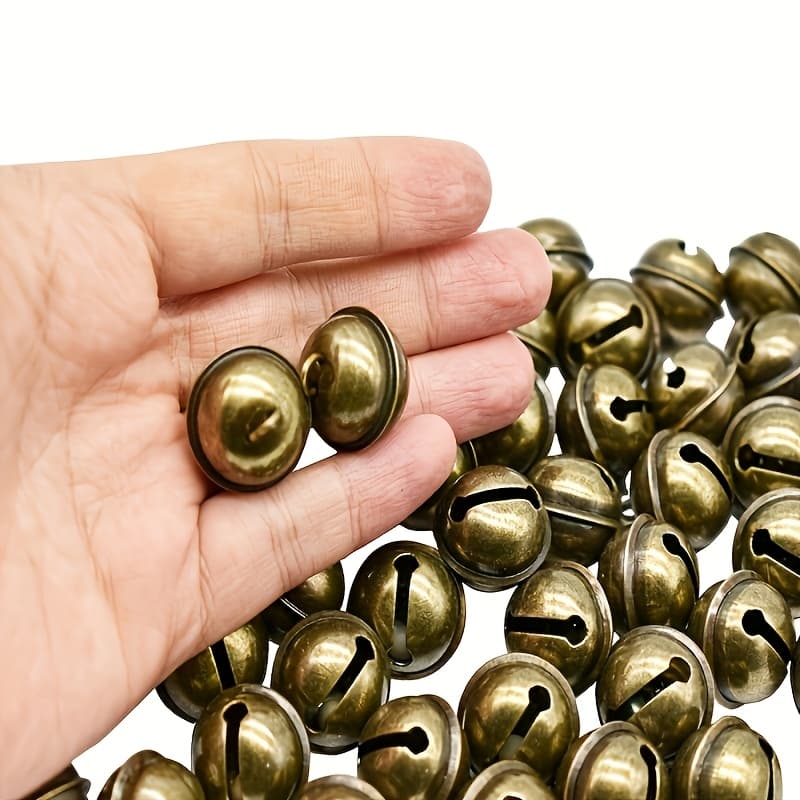 TEMU 50pcs Vintage Bells, 2.2cm (1 Inch), Vintage Decorations, Suitable For Pet Pendants, Christmas Tree Craft Ornaments