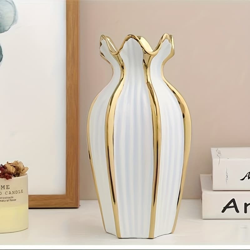 TEMU Contemporary Electroplated Decorative Ceramic Vase For Arrangements Room